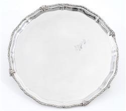 A Sterling Silver Salver by 
																	 Adie Bros.
