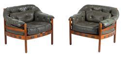 Pair Of Armchairs by 
																	Arne Norell