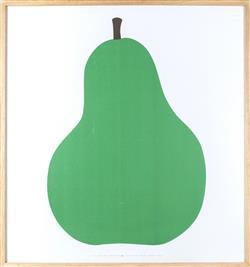 Pear Screen Print by 
																	Enzo Mari