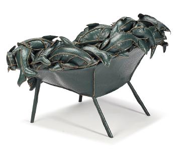 Banquete Dolphins in Leather by 
																			 Campana Brothers
