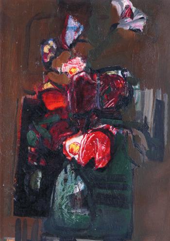 A flower vase by 
																	Zvi Mairovich