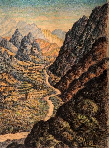A Galilee landscape by 
																	Aharon Halevy