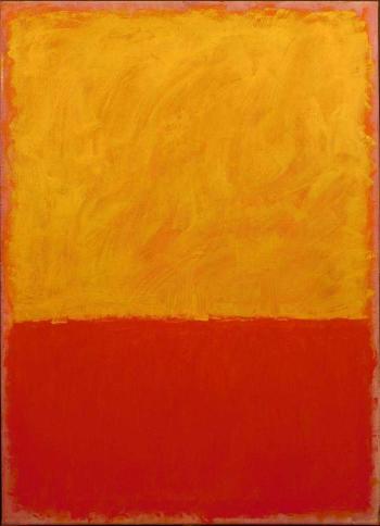 Color field ( red and yellow) by 
																			Mark Rothko