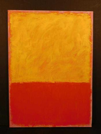 Color field ( red and yellow) by 
																			Mark Rothko