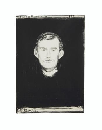 Selbstporträt (Self-portrait) by 
																	Edvard Munch