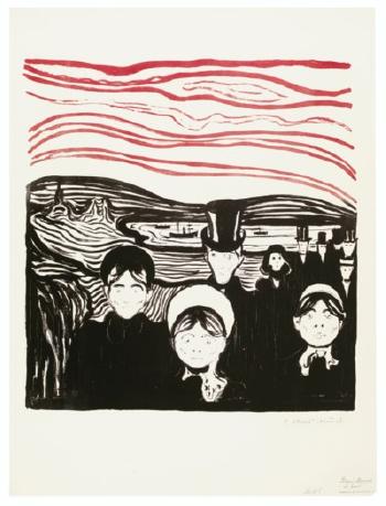 Angst, From Album Des Peintres Graveurs by 
																	Edvard Munch