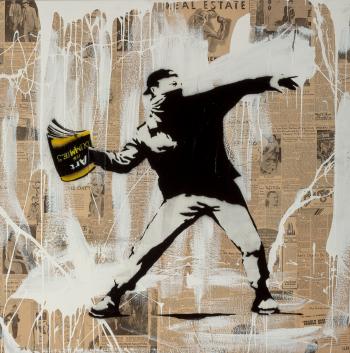 Banksy Thrower by 
																			 Mr Brainwash