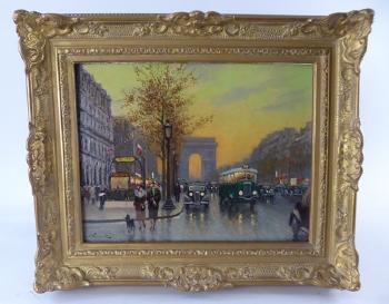 Arc de Triomphe et Champs Elysées en fin de journée by 
																	Leon Noireaut
