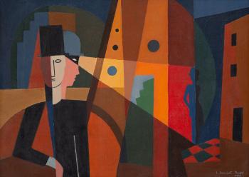 Cubist Compostion With Personages by 
																	Jean Lambert-Rucki
