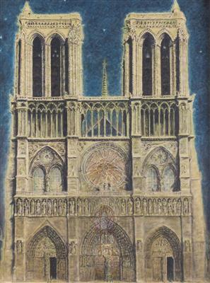 Notre Dame im Mondschein, Paris by 
																			Erwin Dominik Osen