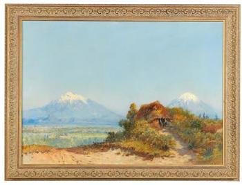 Sicilian Landscape, Etna in the Background by 
																			Max Rabes