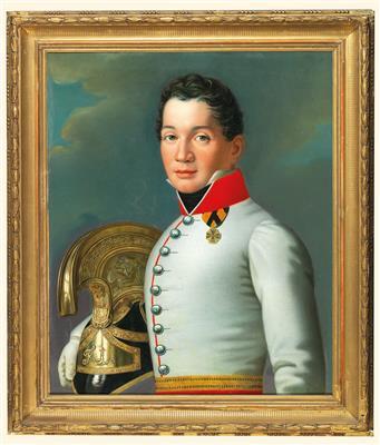 Portrait of a Lieutenant of the 4th Upper Austrian and Salzburg Dragoons (1849) by 
																			Anton Einsle
