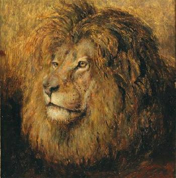 Head of a Lion by 
																			Geza Vastagh