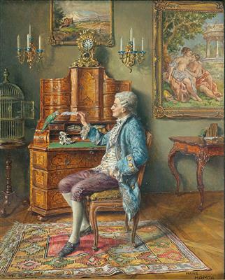 Interior with Parrot by 
																			Hans Hamza