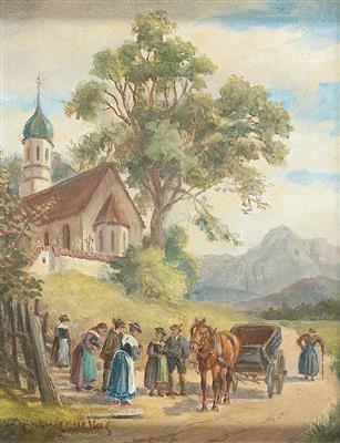 Going to Church by 
																			Ludwig Muller-Cornelius