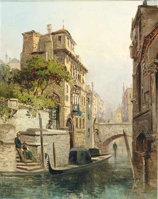Venetian Scene by 
																			Theodor von Ehrmanns