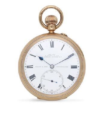 An 18K Gold Keyless Wind Open Face Class A Kew Observatory Quality Pocket Watch by 
																	 S Smith & Son