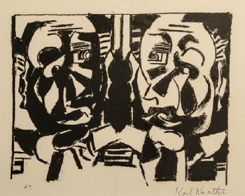 Double Self-Portrait by 
																			Karl Knaths