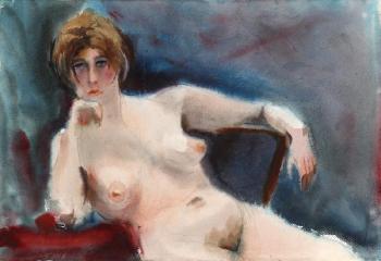 Pensive Nude (P5.70) by 
																			Eve Nethercott