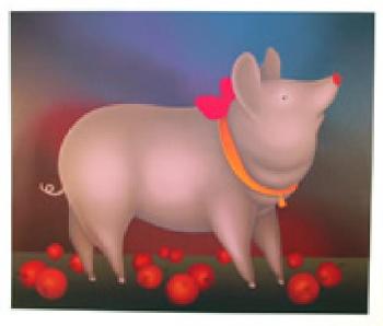 Pig with Bow by 
																			Igor Galanin