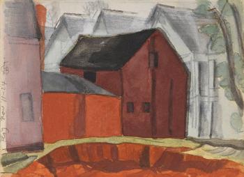 Study For 'Red Soil' by 
																	Oscar Bluemner