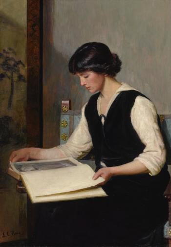 Reading by 
																	Lilla Cabot Perry