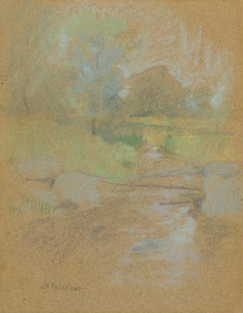 Landscape With Stream by 
																	John Henry Twachtman