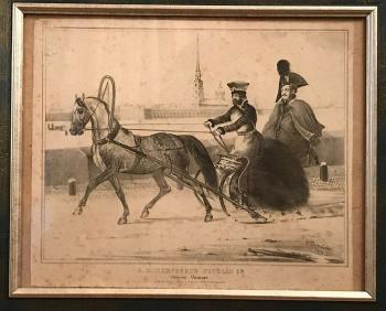 Emperor Nicholas I On A Horse Sleigh by 
																	Nicolas Gregorovitch Svertschkoff