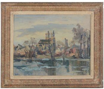 Paysage (Mantes-sur-Seine) by 
																	Alfred Veillet