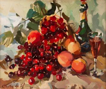 Basket of Cherries by 
																	Gaston de Vel