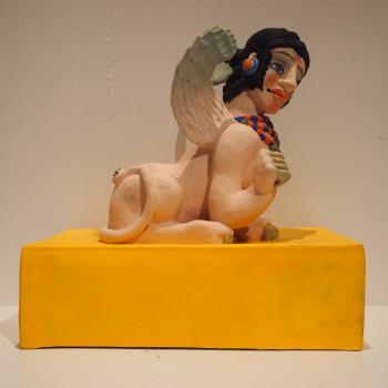 Sphinx avec buste de femme nue, corps de lion et ailes d’aigle by 
																	Thibaut Guilet