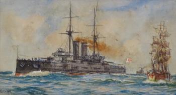 Japanese Destroyer by 
																			Charles John de Lacy