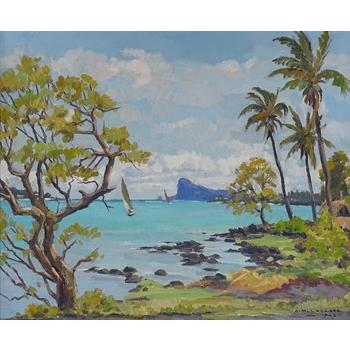 Coastal Scene In Mauritius by 
																	Arthur Marcel Lagresse