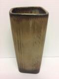 A Rörstrand stoneware vase, decorated with glaze in brown and green shades by 
																			Gunnar Nylund