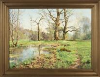 Forest at springtime with snowdrops in blossom by 
																			Harald Pryn
