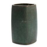 A four-sided stoneware vase, decorated in green glaze by 
																			Per Linnemann-Schmidt