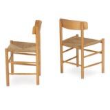 Folkestolen (People's Chair). A pair of beech chairs by 
																			 FDB Mobler