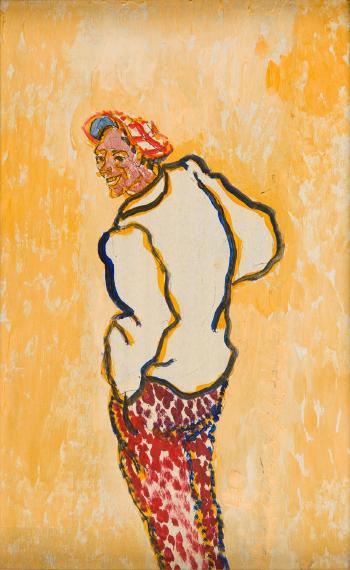 Man In A Yellow Hat by 
																	Stanislas Eleszkiewicz