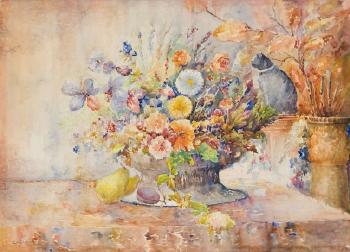 Still Life With Flowers by 
																			Zygmunt Waliszewski