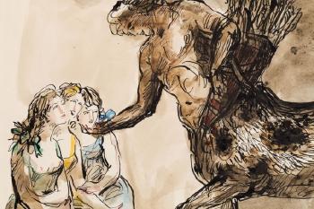 Centaur And Three Women by 
																			Antoni Uniechowski