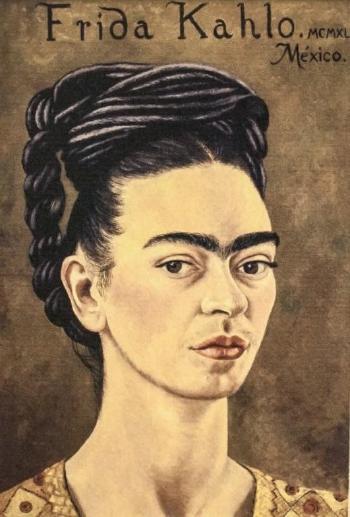 Self-portrait by 
																			Frida Kahlo