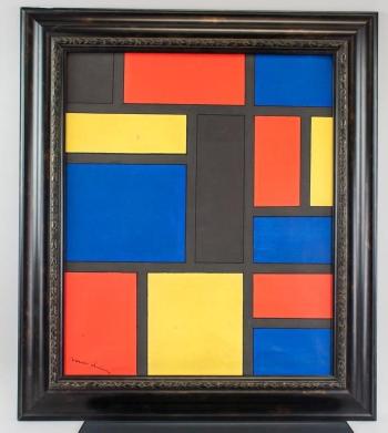 Abstract composition by 
																			Piet Mondrian
