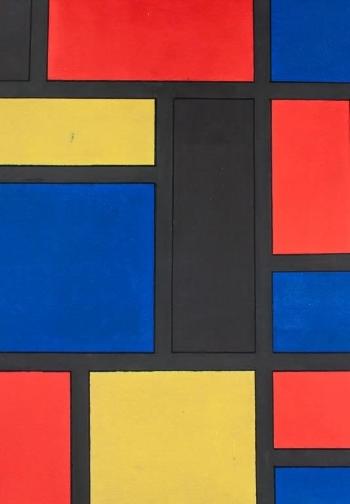 Abstract composition by 
																			Piet Mondrian