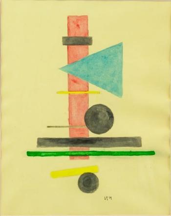 Suprematic expressionist abstract composition by 
																			Ilja Gregorjewitsch Tschaschnik