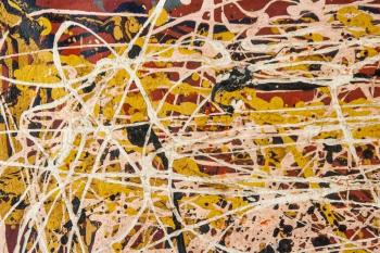 Abstract expressionist composition by 
																			Jackson Pollock
