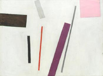 Untitled Composition With Pink Square by 
																	Michael Canney
