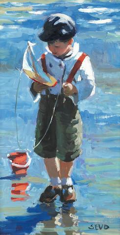 Boy With Toy Boat by 
																	Sherree Valentine-Daines