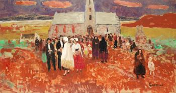 After Mass - Finistère, Brittany by 
																	Reg Gammon