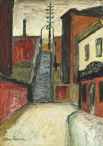 Street Scene With Steps by 
																	Alan Lowndes