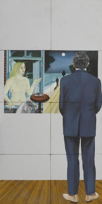 Man And Delvaux by 
																	Robert Ballagh